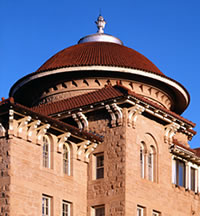 image of turret on historic VA building